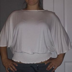White Dolman sleeve top